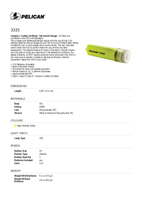 Thumbnail of document Data Sheet - 3325 Flashlight